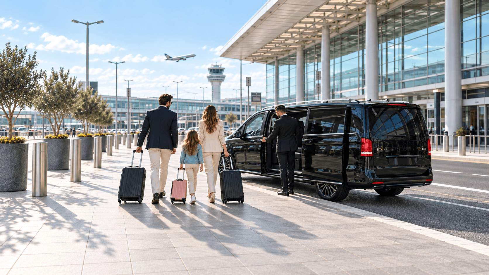 myviptransfer VIP şoförü ailenin bagajlarına yardımcı oluyor